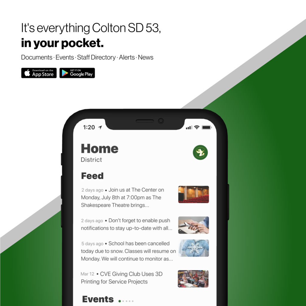 Picture of Colton SD 53's New app: Its everything Colton SD 53 in your pocket